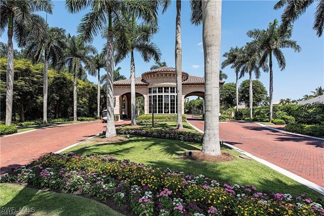 exterior space with a front lawn