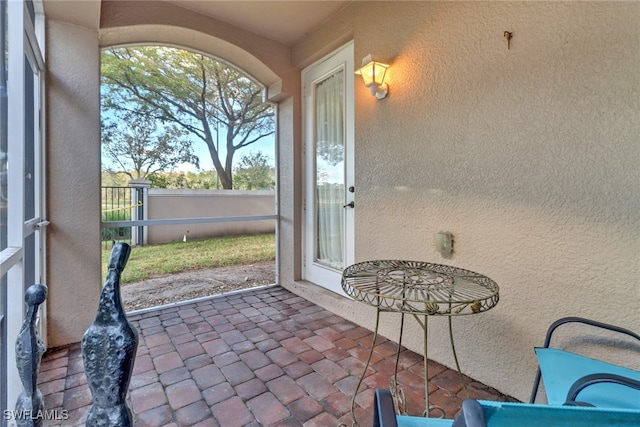 view of sunroom