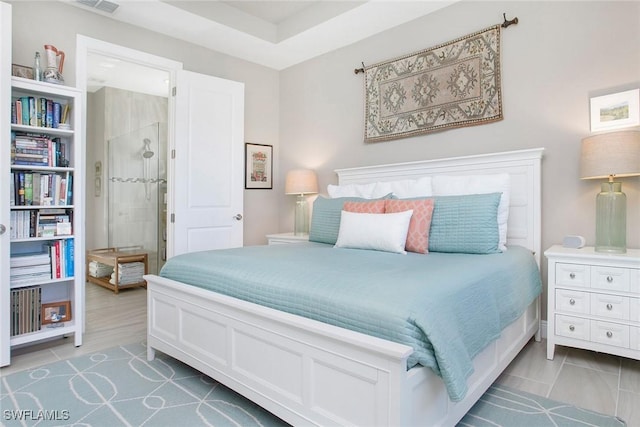 bedroom with wood-type flooring