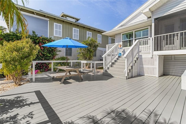 view of wooden deck