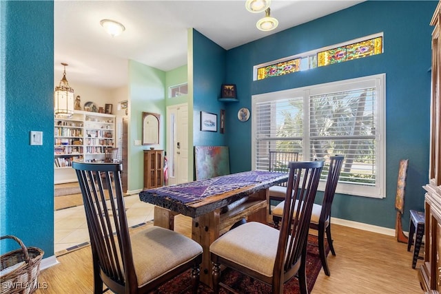 dining area featuring light hardwood / wood-style flooring