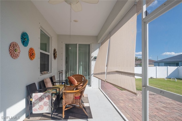 view of sunroom