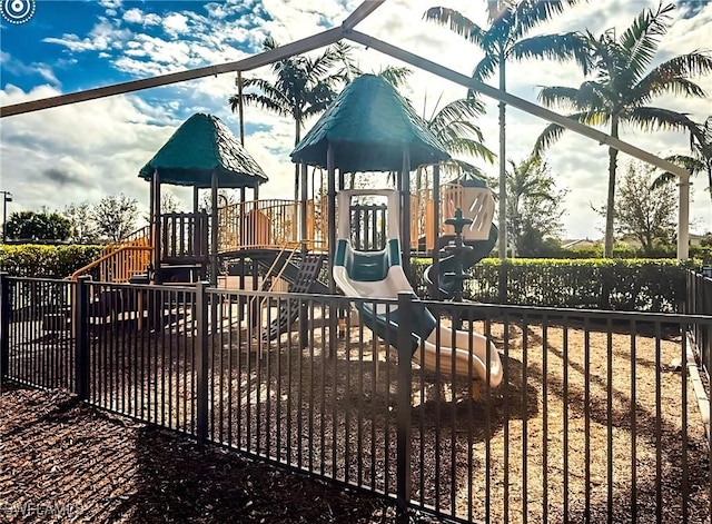 view of jungle gym