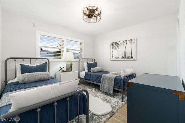 bedroom featuring light hardwood / wood-style flooring