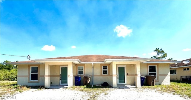 view of front of home