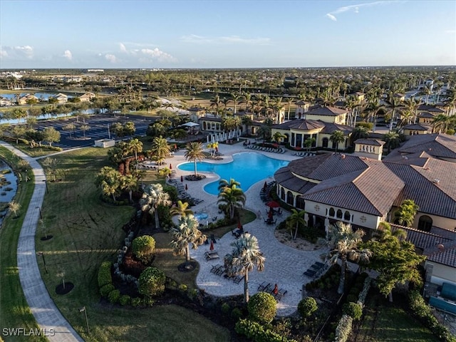 20680 Vita Ct, Venice, FL 34293 - aerial view of property's location featuring nearby suburban area and a pool