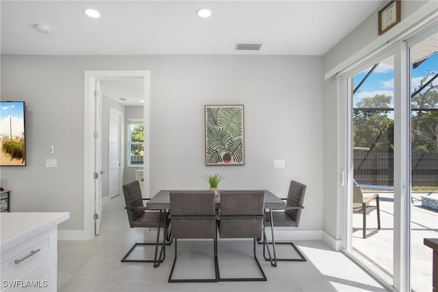 view of dining room