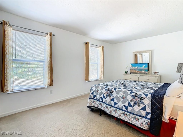 bedroom featuring carpet