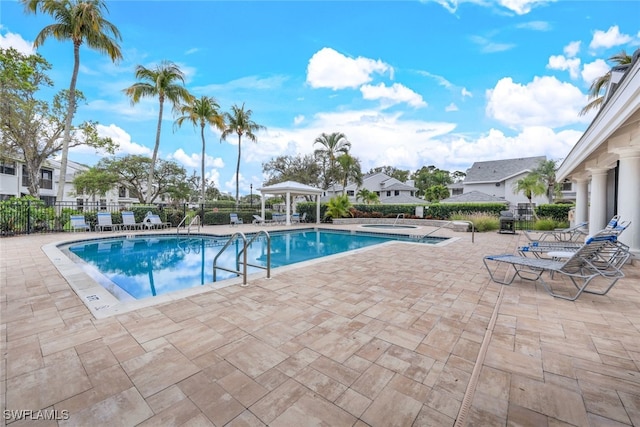 view of pool with a patio area