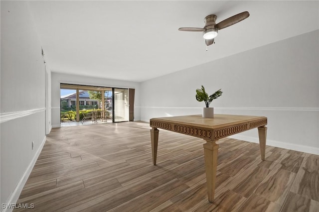 interior space with hardwood / wood-style flooring