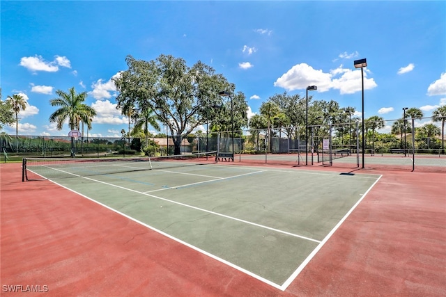 view of sport court featuring basketball court