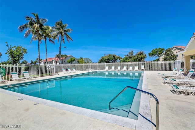 view of pool featuring a patio area