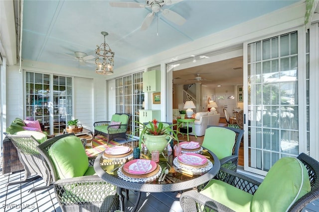 view of sunroom / solarium