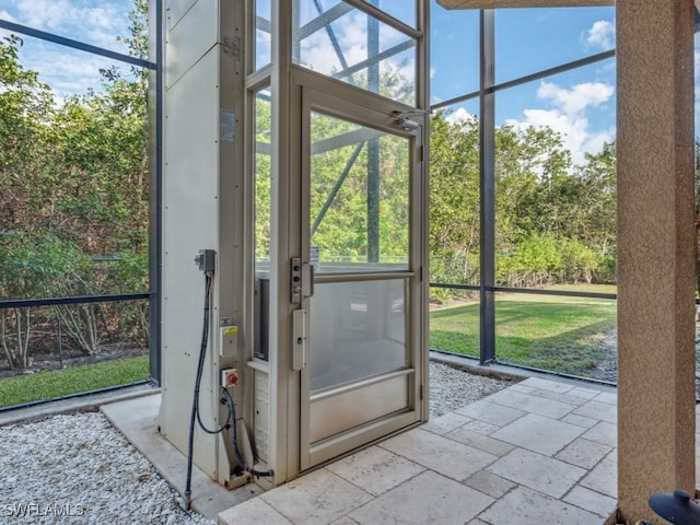 view of doorway to outside