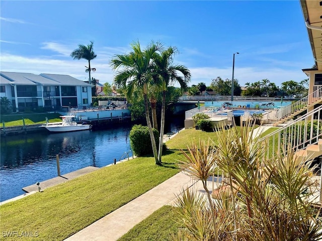 view of water feature