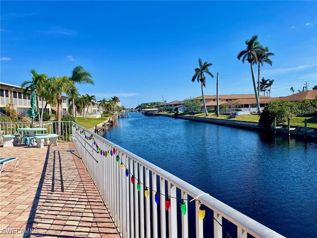 property view of water featuring a residential view