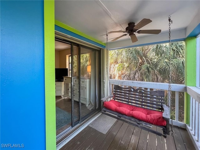 564 Coral Cir, Captiva, FL 33924 - deck with ceiling fan