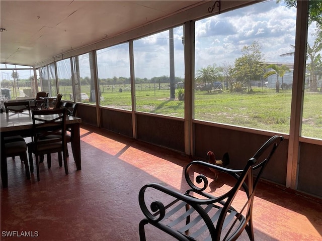 view of sunroom