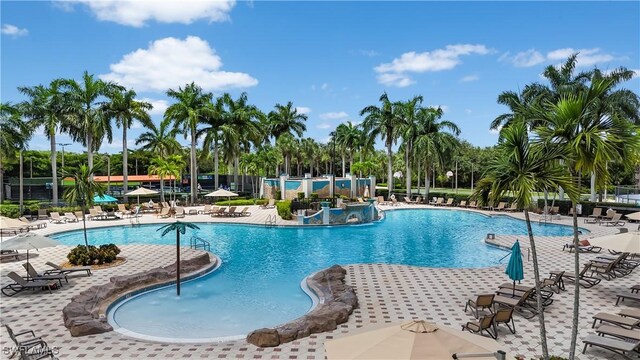 view of pool with a patio