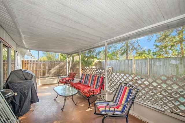 view of sunroom / solarium