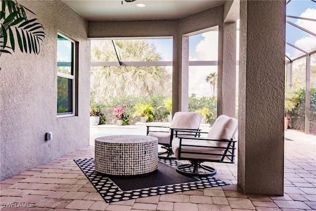 view of sunroom