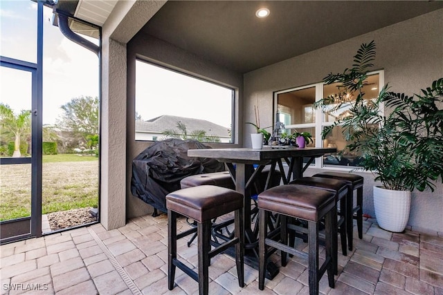 view of sunroom