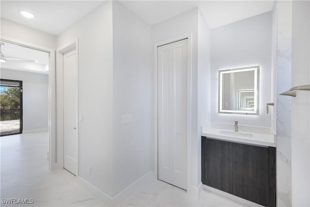 bathroom with vanity