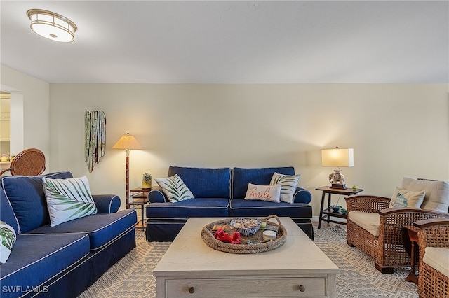 view of carpeted living room