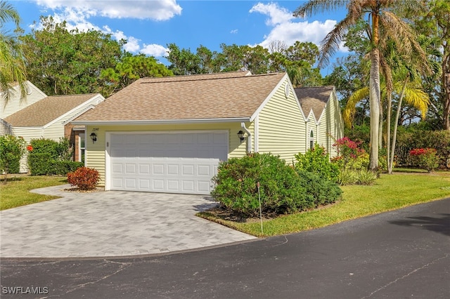 view of home's exterior with a garage