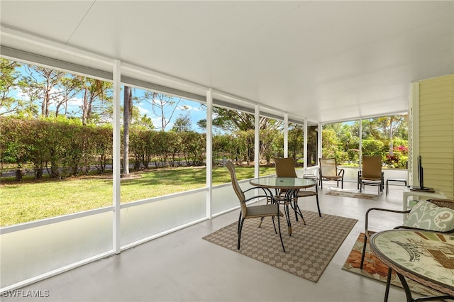 sunroom with a healthy amount of sunlight