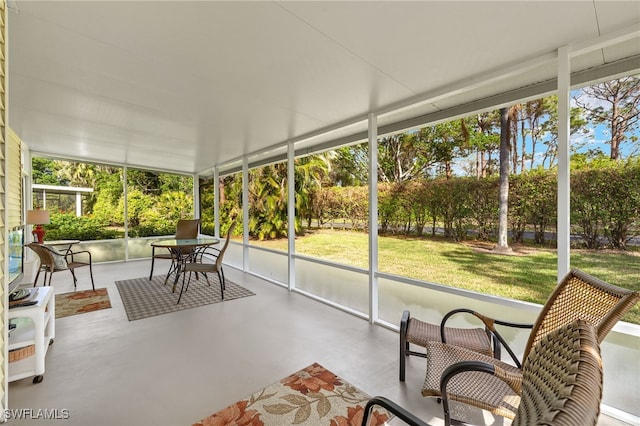 sunroom with a healthy amount of sunlight