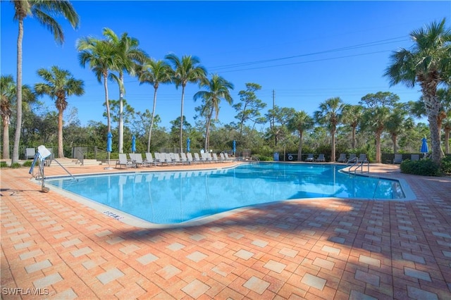 view of pool with a patio