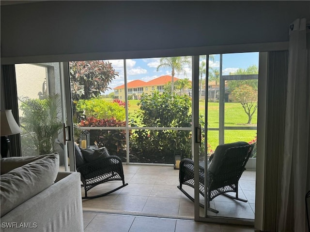 sunroom with plenty of natural light