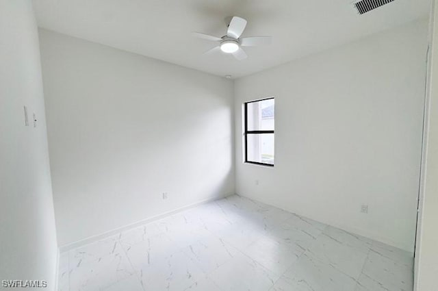 empty room with ceiling fan