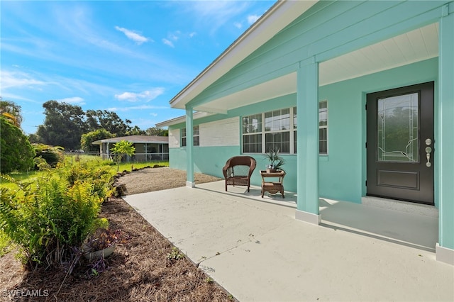 view of patio / terrace with covered porch