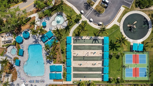 birds eye view of property