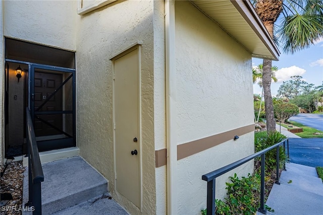 view of doorway to property