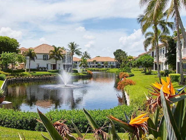 view of water feature