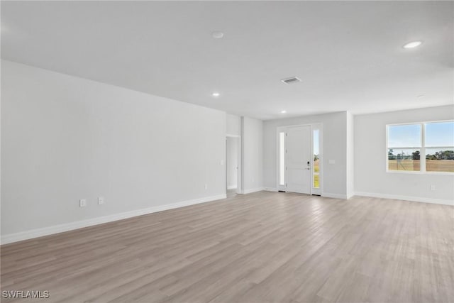 interior space featuring light wood-type flooring