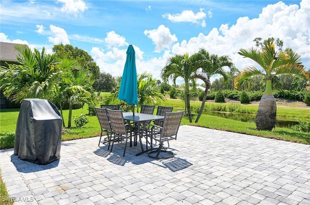 view of patio featuring grilling area