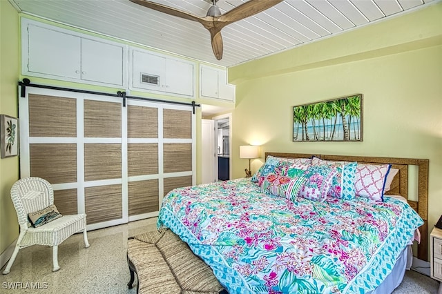 bedroom with ceiling fan