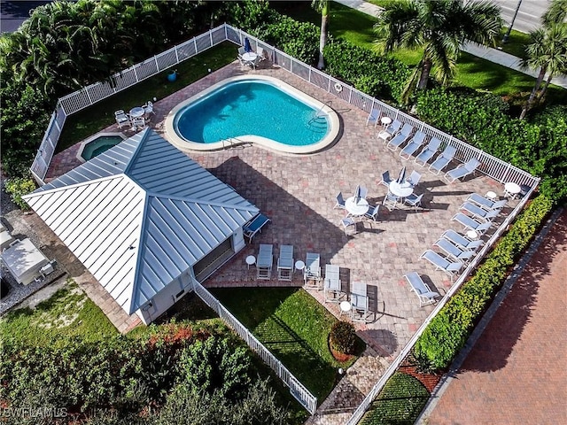 view of pool with a patio area