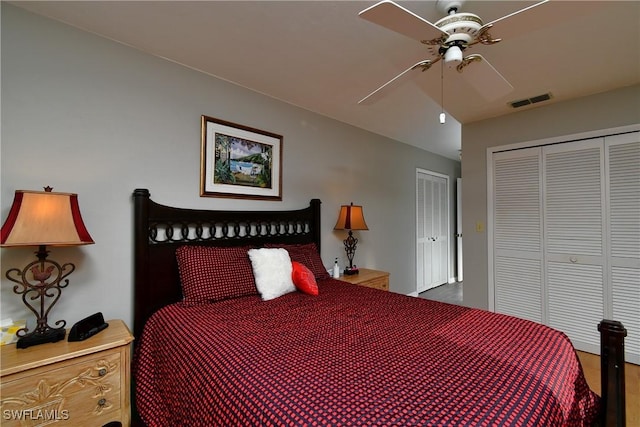 bedroom with ceiling fan