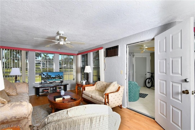 sunroom / solarium featuring a wall mounted AC