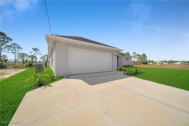 garage with driveway