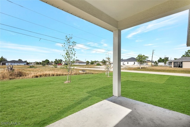 view of yard with a patio