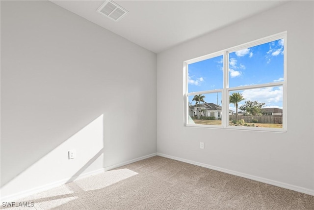 view of carpeted empty room