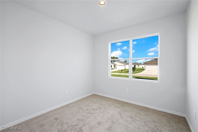 view of carpeted spare room