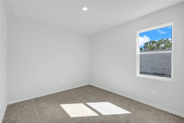 view of carpeted empty room