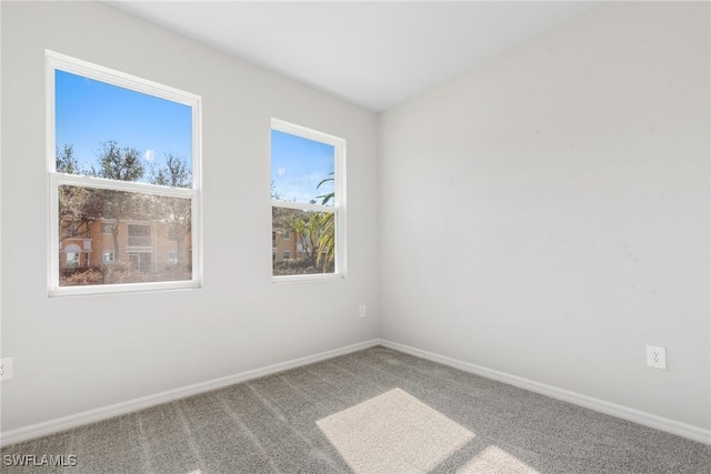 view of carpeted spare room